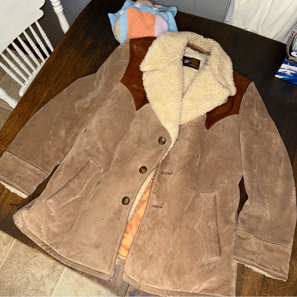 Men's Tan Shearling Coat